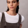 Mini-vestido em Denim