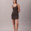 Mini-vestido em Denim