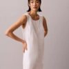Mini-vestido em popeline de algodão