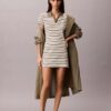 Mini-vestido Monologo com riscas caneladas