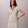 Mini-vestido Monologo com riscas caneladas