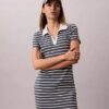 Mini-vestido Monologo com riscas caneladas