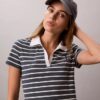 Mini-vestido Monologo com riscas caneladas