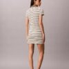 Mini-vestido Monologo com riscas caneladas