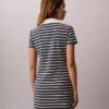 Mini-vestido Monologo com riscas caneladas