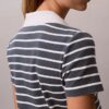 Mini-vestido Monologo com riscas caneladas