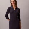 Mini-vestido polo com canelado Monologo
