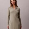 Mini-vestido polo com canelado Monologo