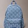 Mochila com logótipo em Denim por toda a superfície Mochila com logótipo em Denim por toda a superfície