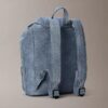 Mochila mini com aba em Denim e logótipo Mochila mini com aba em Denim e logótipo