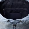 Mochila mini com aba em Denim e logótipo Mochila mini com aba em Denim e logótipo
