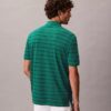 Polo clássica em piqué de algodão às riscas
