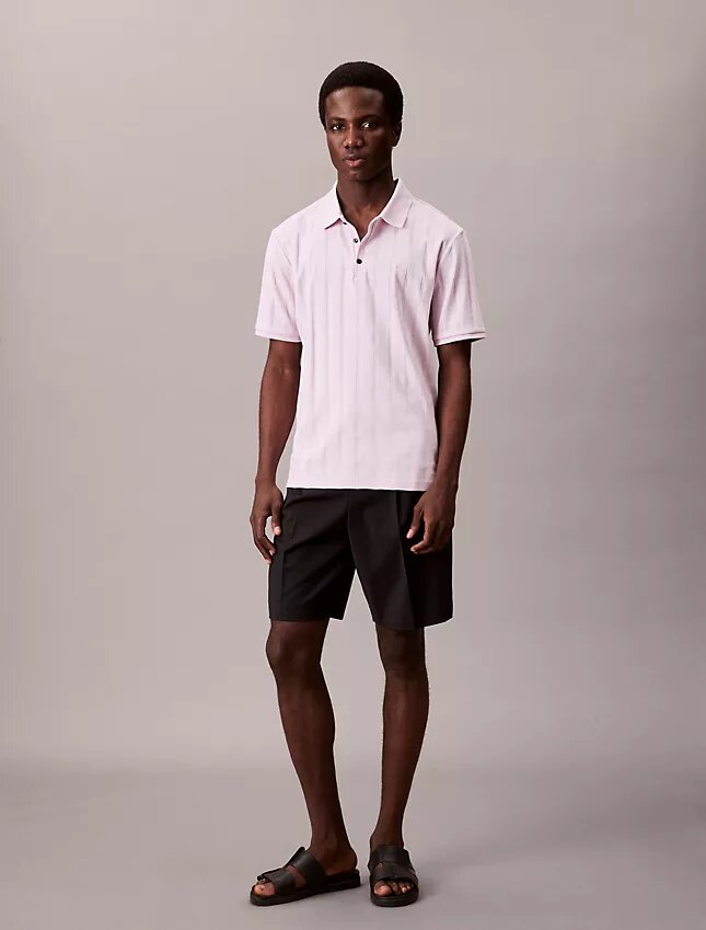 Polo clássico com canelado variegado Polo clássico com canelado variegado