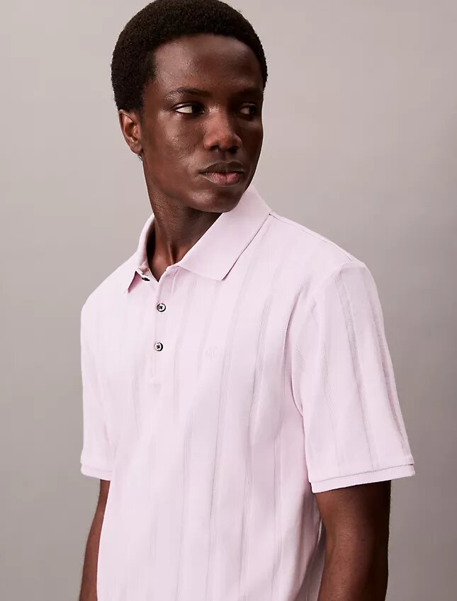 Polo clássico com canelado variegado Polo clássico com canelado variegado