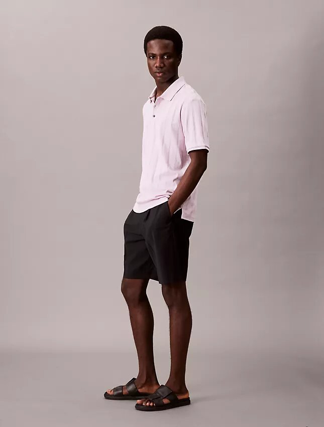 Polo clássico com canelado variegado Polo clássico com canelado variegado