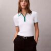 Polo Clássico com Zíper de Um Quarto Polo Clássico com Zíper de Um Quarto