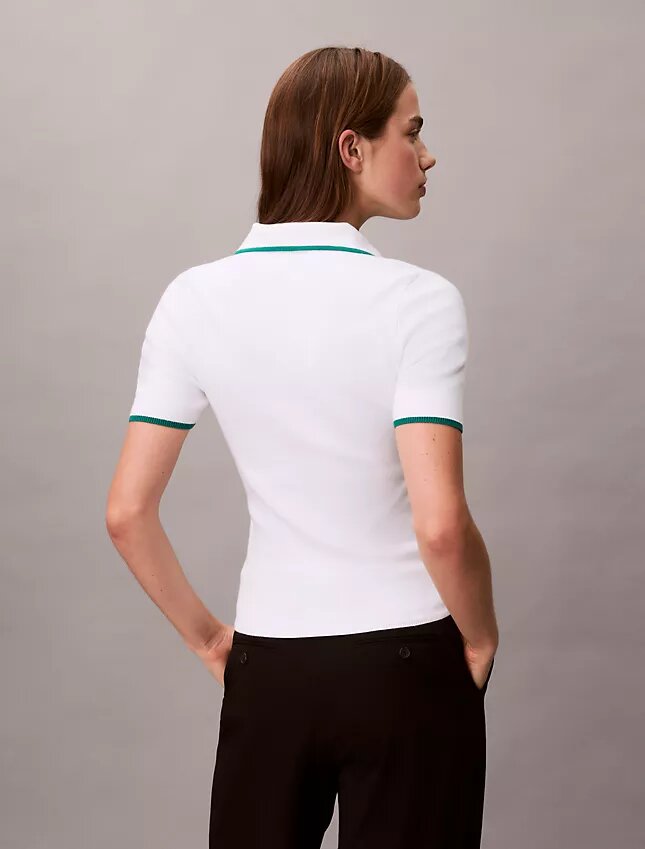 Polo Clássico com Zíper de Um Quarto Polo Clássico com Zíper de Um Quarto