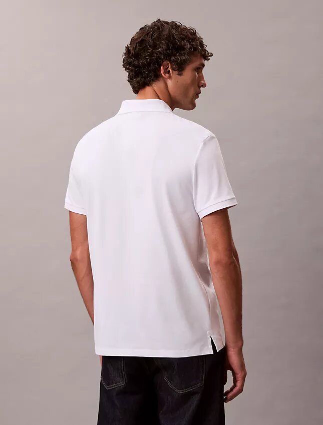 Polo com monograma em mistura de algodão suave Polo com monograma em mistura de algodão suave