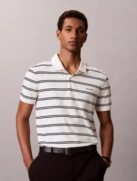 Polo com riscas Liquid Touch
