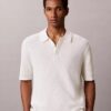 Polo em malha waffle de algodão suave