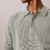 Polo em malha waffle de algodão suave Polo em malha waffle de algodão suave