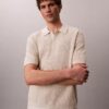 Polo em malha waffle de algodão suave