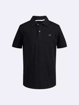 Polo liso em micro piqué para meninos