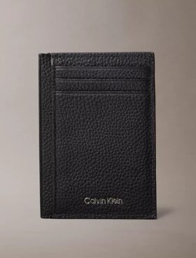 Porta-cartões com logótipo gravado em folha metálica