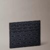 Porta-cartões com monograma em textura granulada Porta-cartões com monograma em textura granulada