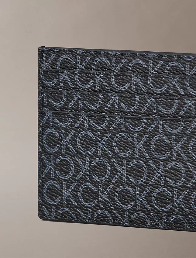 Porta-cartões com monograma em textura granulada Porta-cartões com monograma em textura granulada
