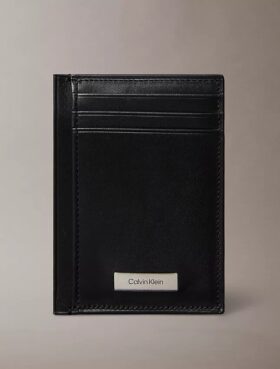 Porta-cartões com placa com logótipo