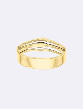 Pulseira articulada com forma fluida e escultural
