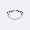 Pulseira com contas de forma retangular orgânica