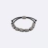 Pulseira com contas de forma retangular orgânica