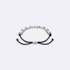 Pulseira com contas de forma retangular orgânica