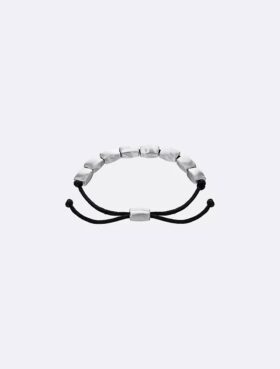 Pulseira com contas de forma retangular orgânica