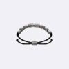 Pulseira com contas de forma retangular orgânica