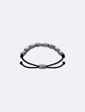 Pulseira com contas de forma retangular orgânica