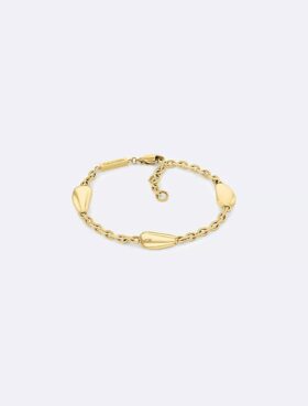 Pulseira com corrente em forma de gota