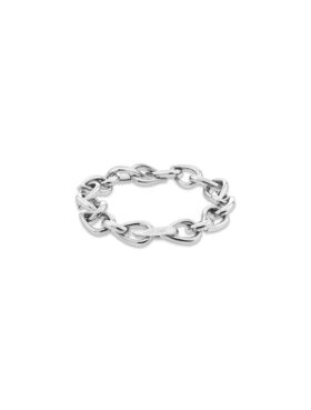 Pulseira com elos esculturais