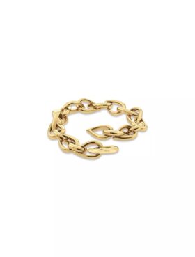 Pulseira com elos esculturais
