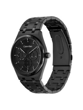 Relógio com bracelete de elos multifunções