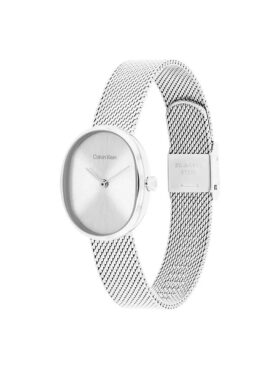 Relógio com bracelete de malha redonda