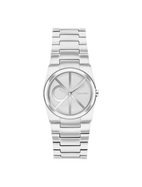 Relógio com mostrador com emblema e bracelete de elos