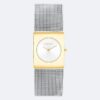 Relógio com mostrador geométrico e bracelete em malha Relógio com mostrador geométrico e bracelete em malha