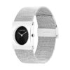 Relógio com mostrador geométrico e bracelete em malha Relógio com mostrador geométrico e bracelete em malha