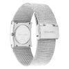 Relógio com mostrador geométrico e bracelete em malha Relógio com mostrador geométrico e bracelete em malha
