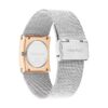 Relógio com mostrador geométrico e bracelete em malha Relógio com mostrador geométrico e bracelete em malha