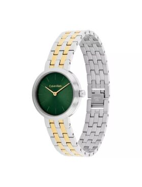 Relógio com mostrador refinado e bracelete de elos