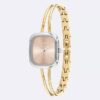 Relógio com pulseira tipo bangle e mostrador escovado Relógio com pulseira tipo bangle e mostrador escovado